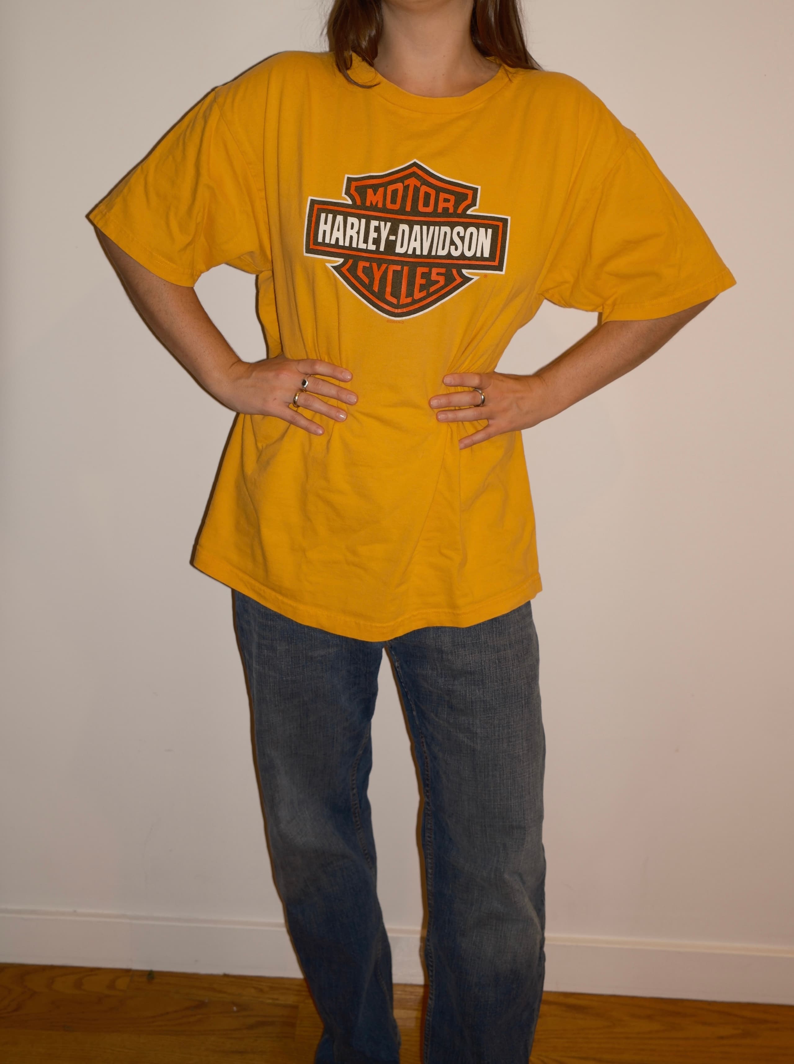 Harley Davidson Yellow Graphic Tshirt