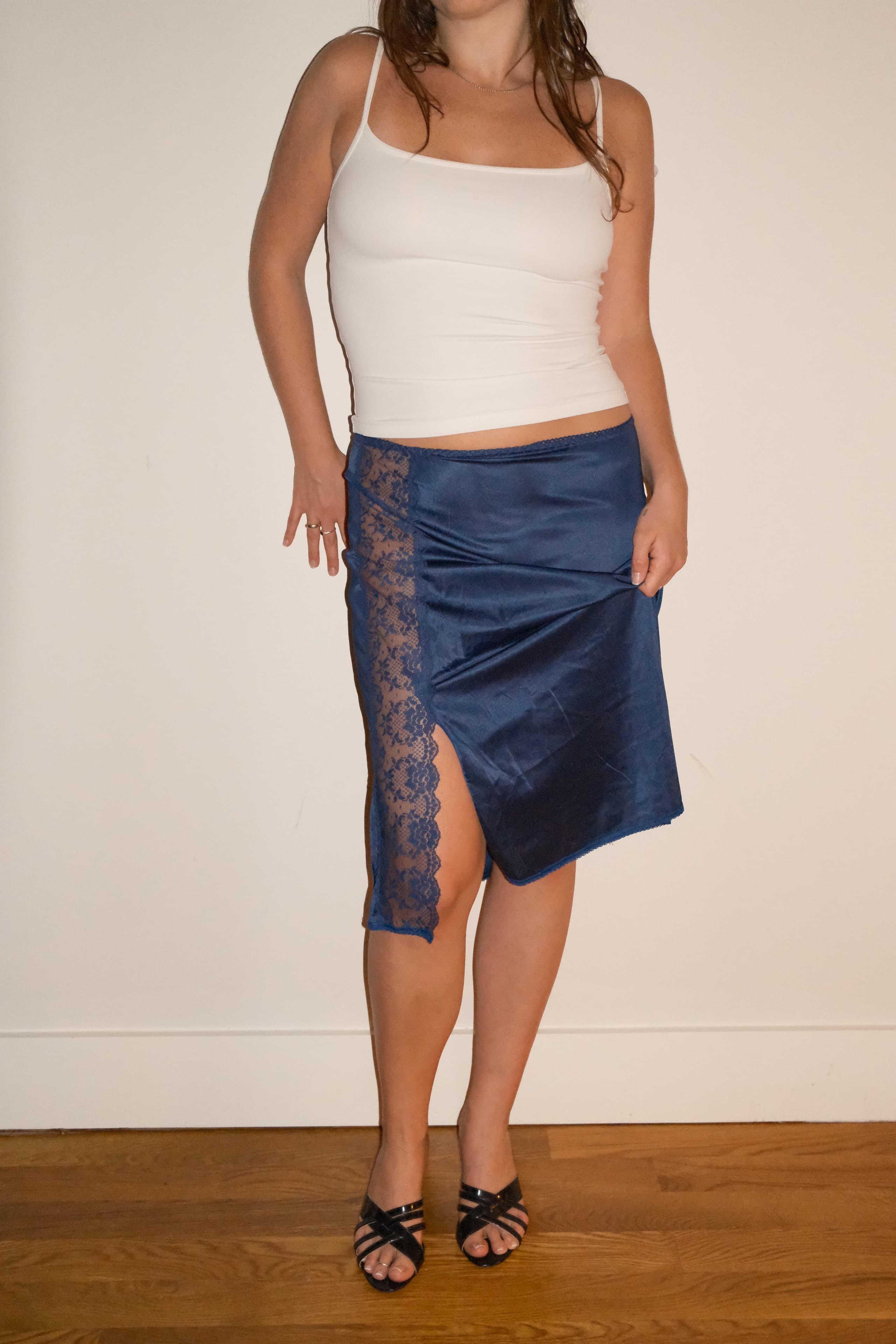 Unknown Brand Royal blue slip skirt