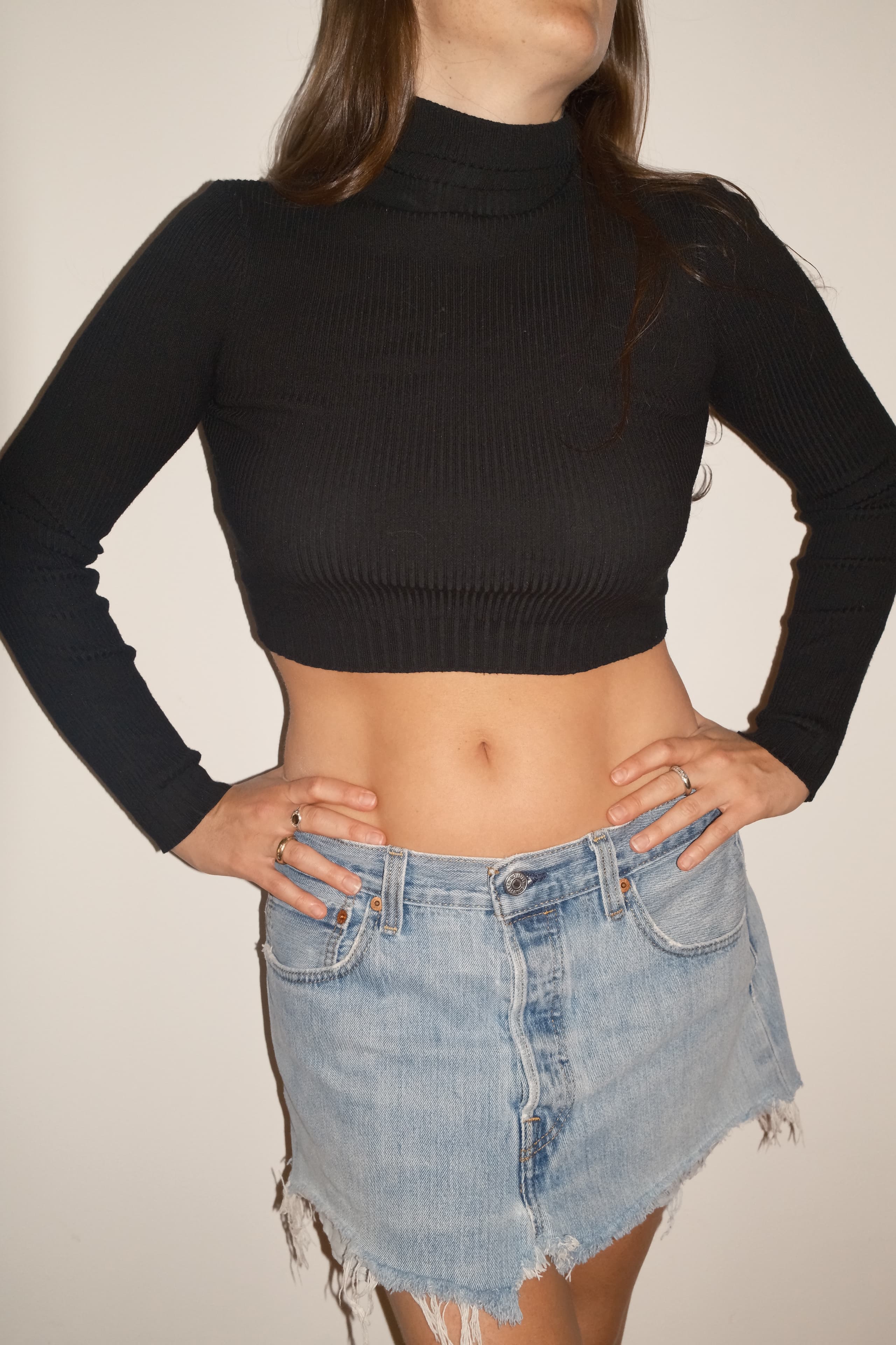 Missguided Missguided Women's Black and Blue Crop-top